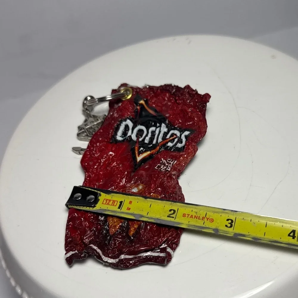 Handmade Doritos Bag Keychain Knights of Columbus Anchor Red Silver
